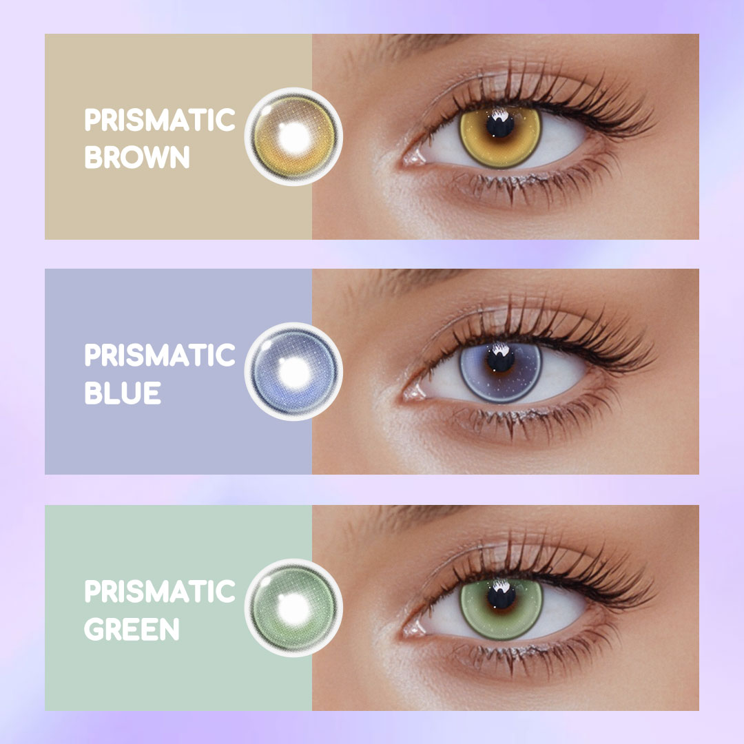 Prismatic Brown Colored Contact Lenses
