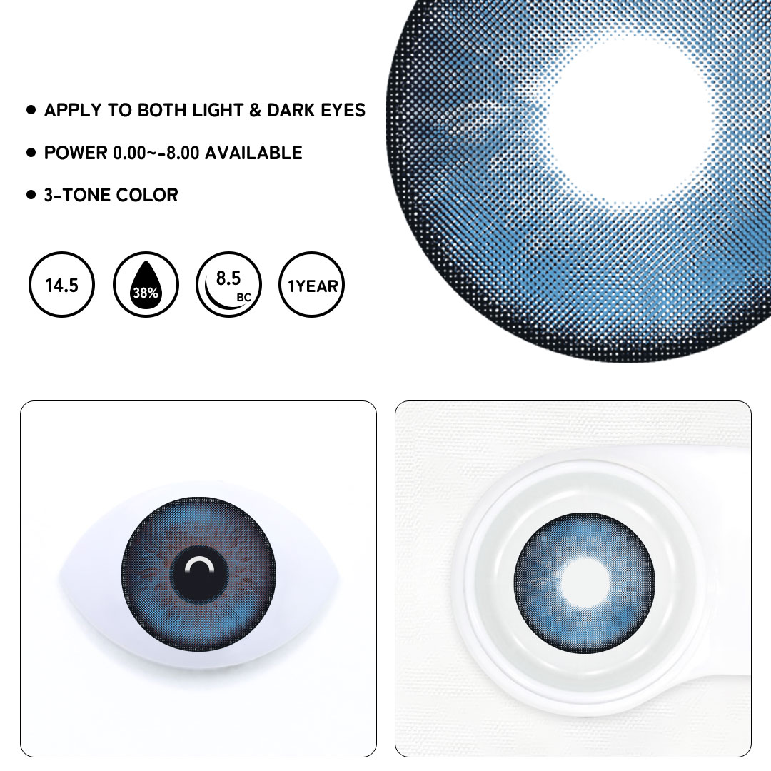 Pulsar Blue Colored Contact Lenses