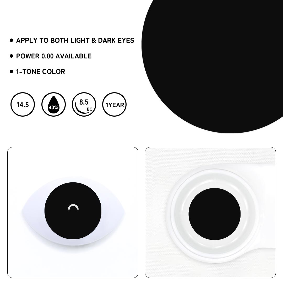 Puppet Black Colored Contact Lenses