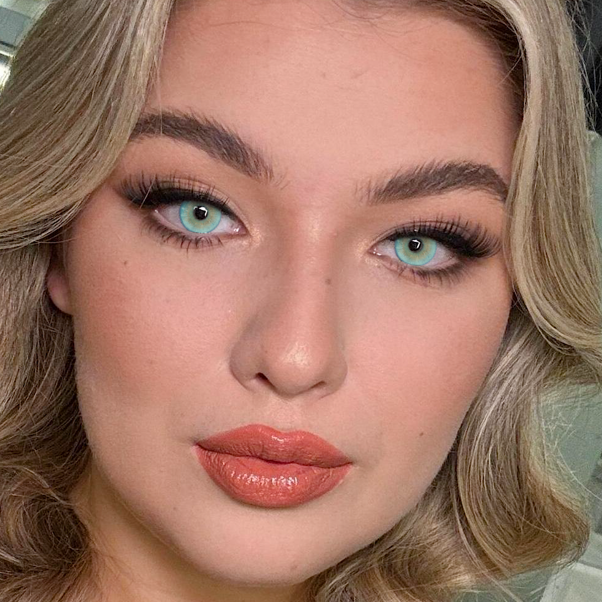 Luxe Moss Blue Colored Contact Lenses