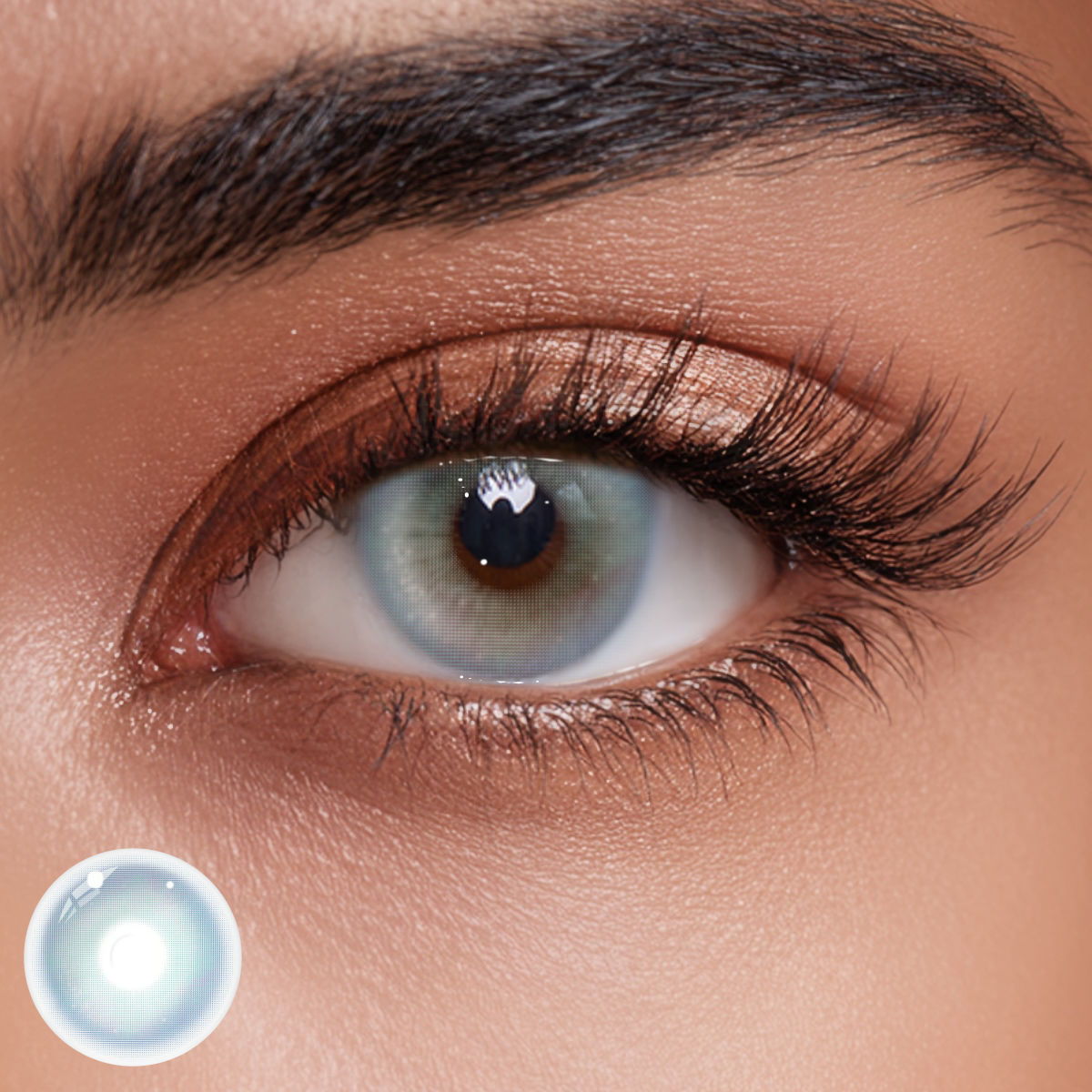 Luxe Crystal Wave Blue Colored Contact Lenses