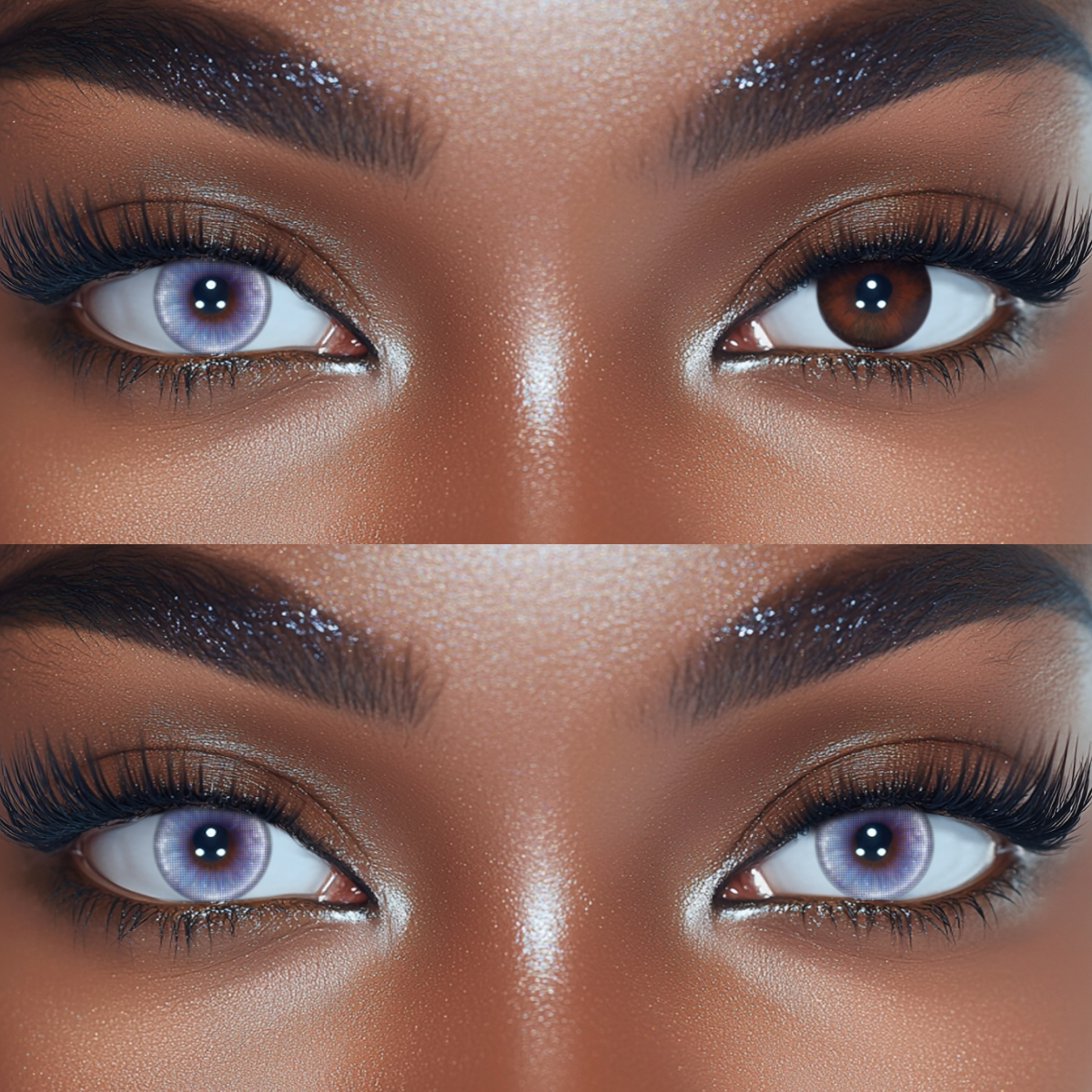 Luxe Halo Purple Colored Contact Lenses