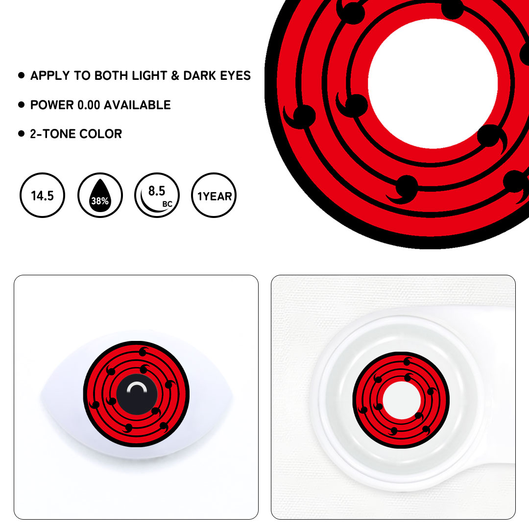 Rinne Sharingan Red Style Colored Contact Lenses