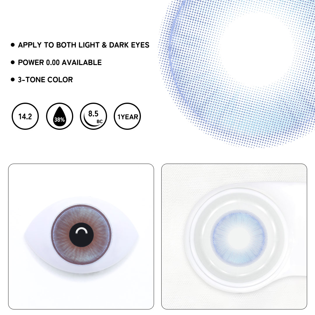 Ryssa Blue Colored Contact Lenses