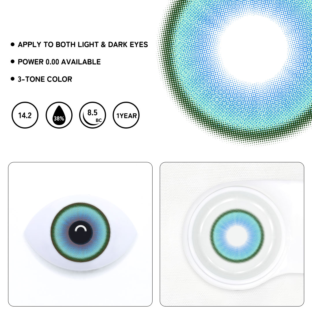 Saffra Green Colored Contact Lenses