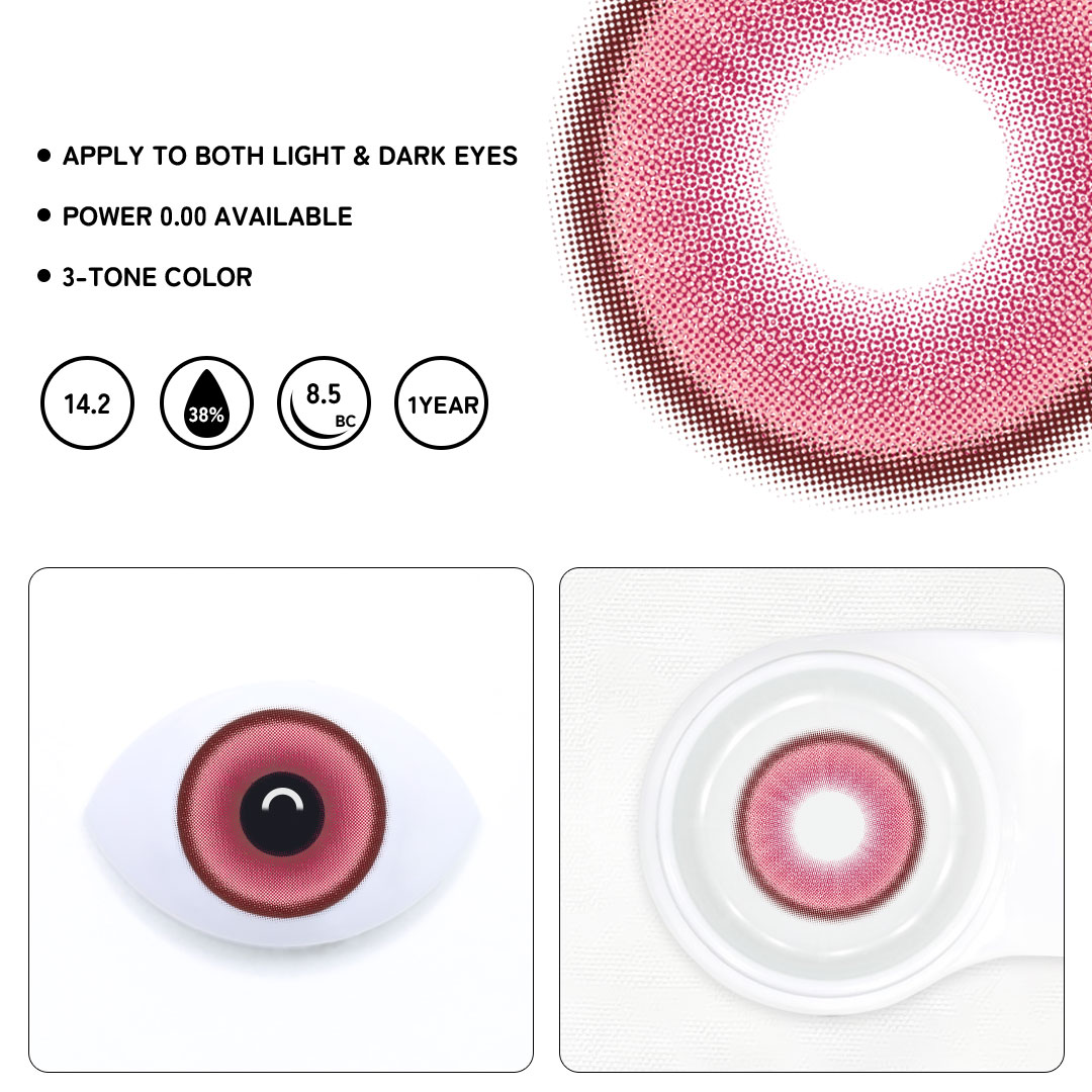 Saffra Pink Colored Contact Lenses