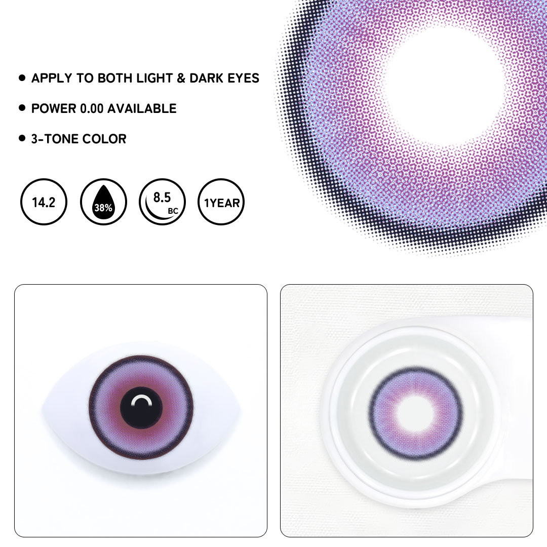 Saffra Purple Colored Contact Lenses