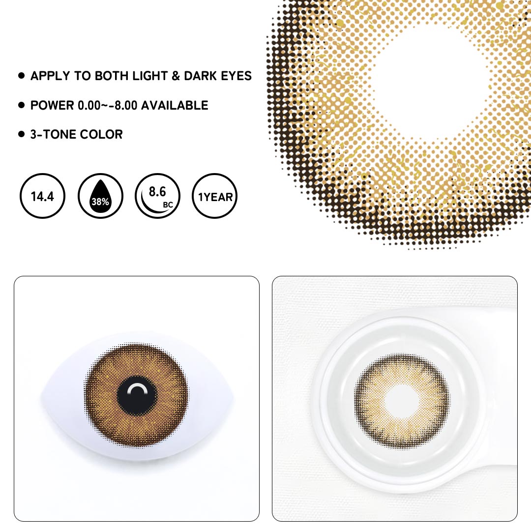 Sandy Twilight Brown Colored Contact Lenses