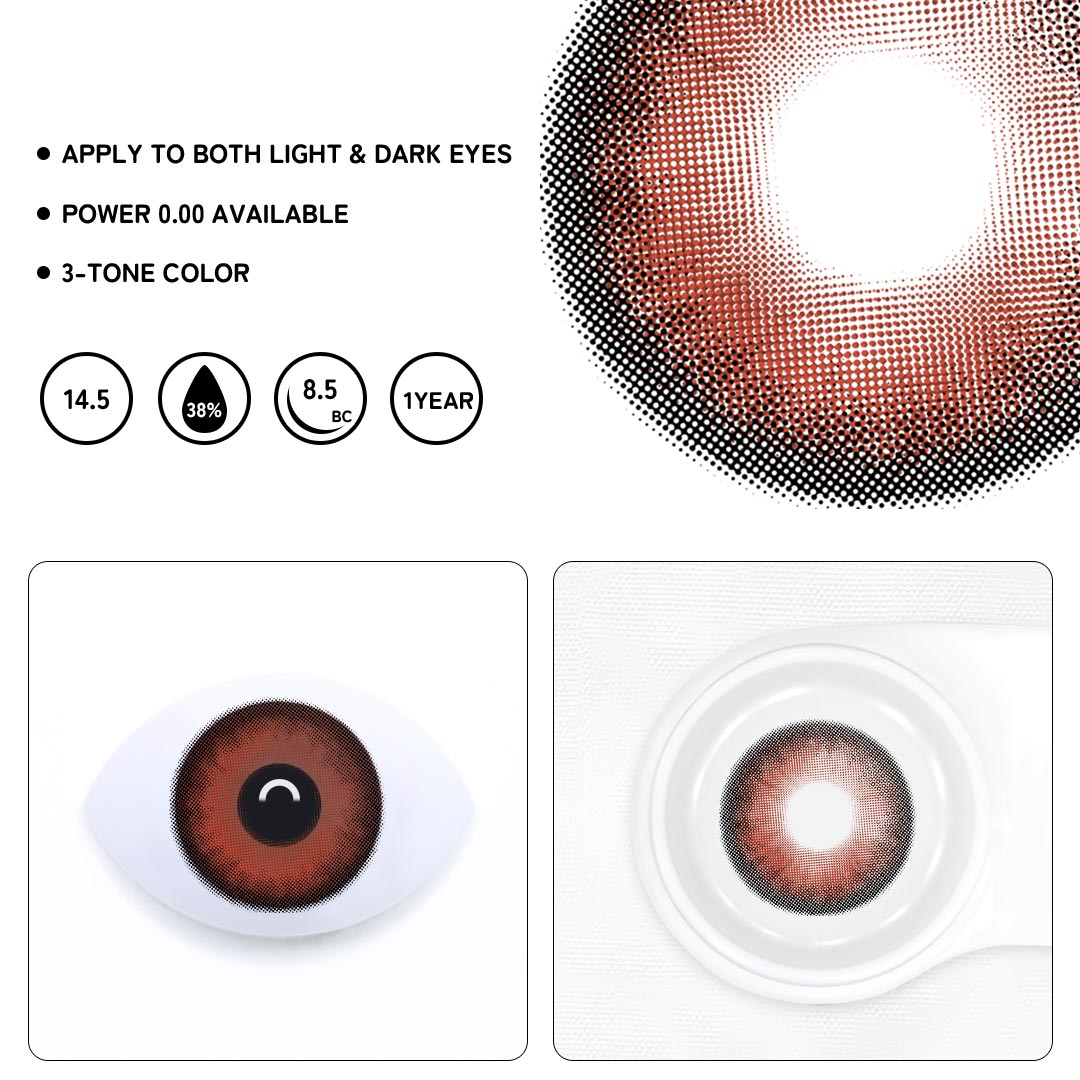 Cosplay Scarlet Bloom Red Colored Contact Lenses