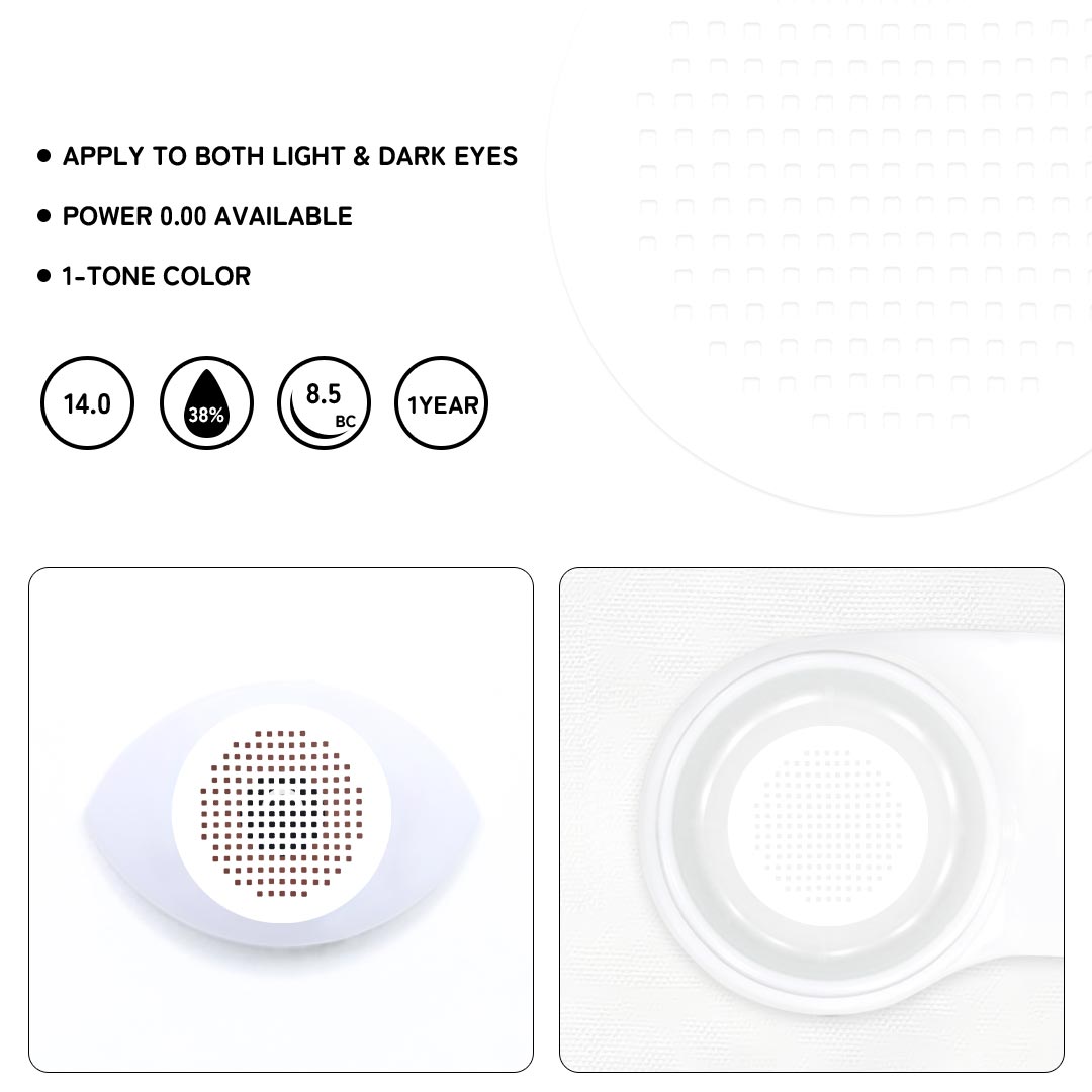 Screen White Colored Contact Lenses