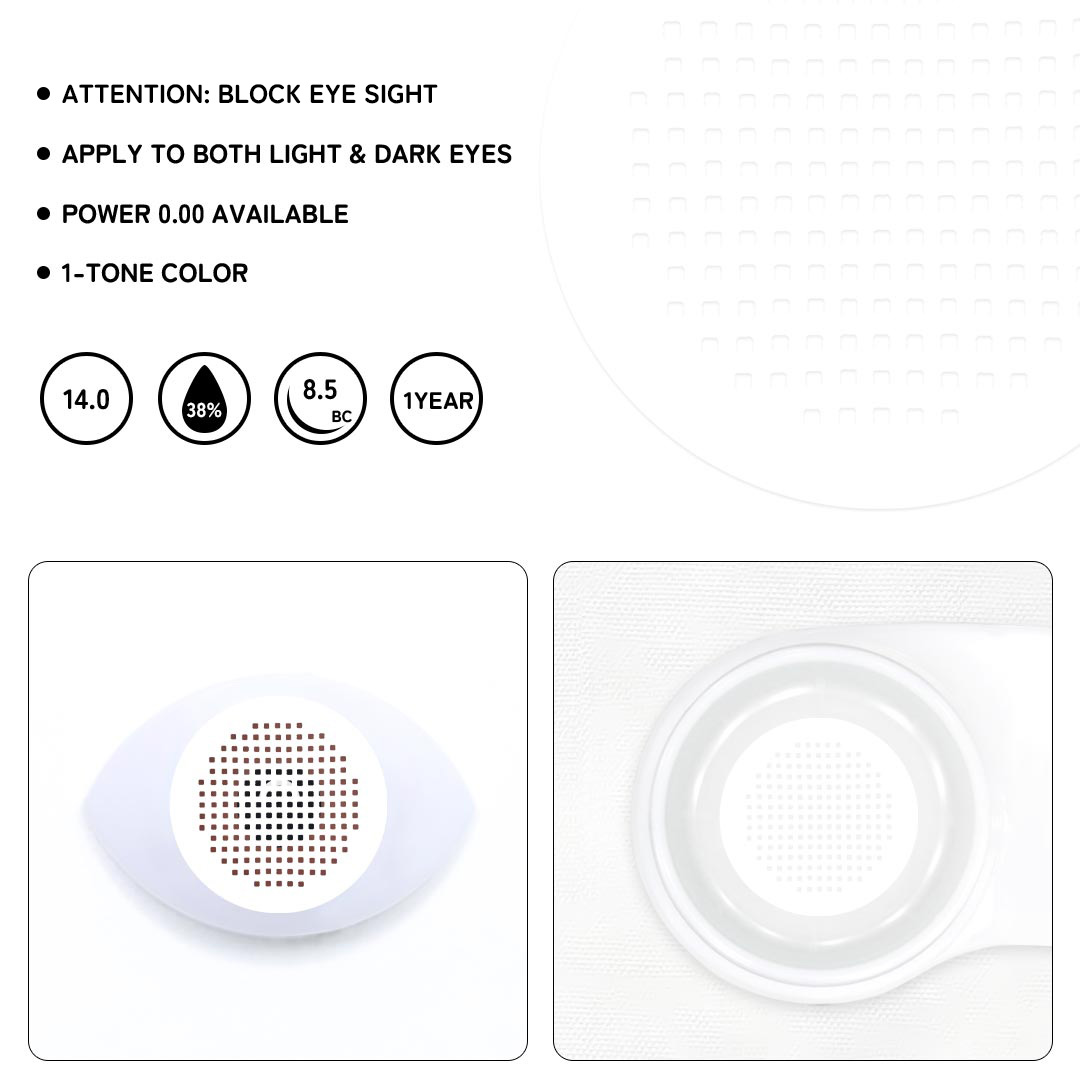 Screen White Colored Contact Lenses