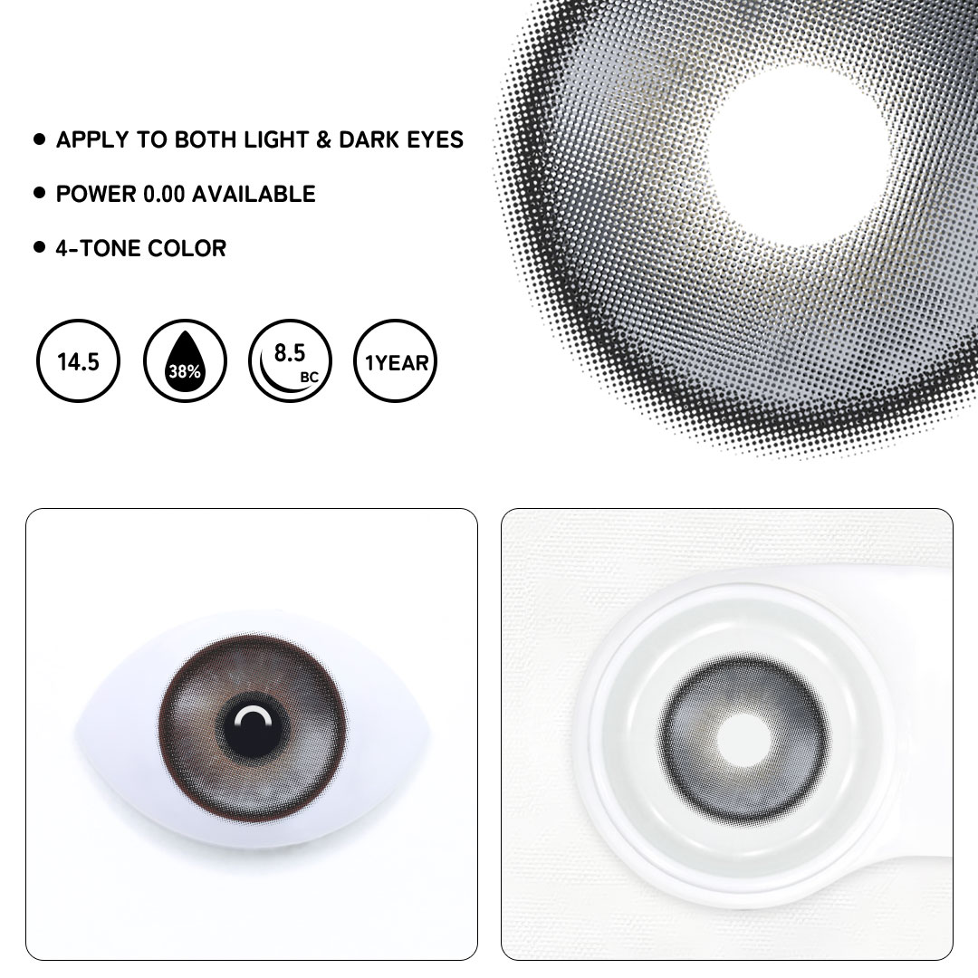 Shard Black Colored Contact Lenses