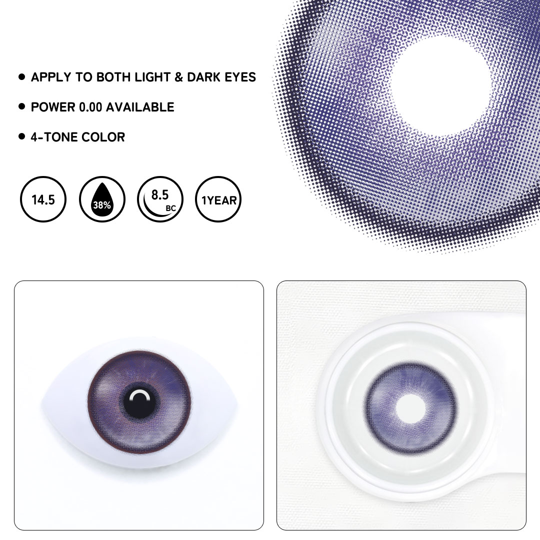 Shard Purple Colored Contact Lenses