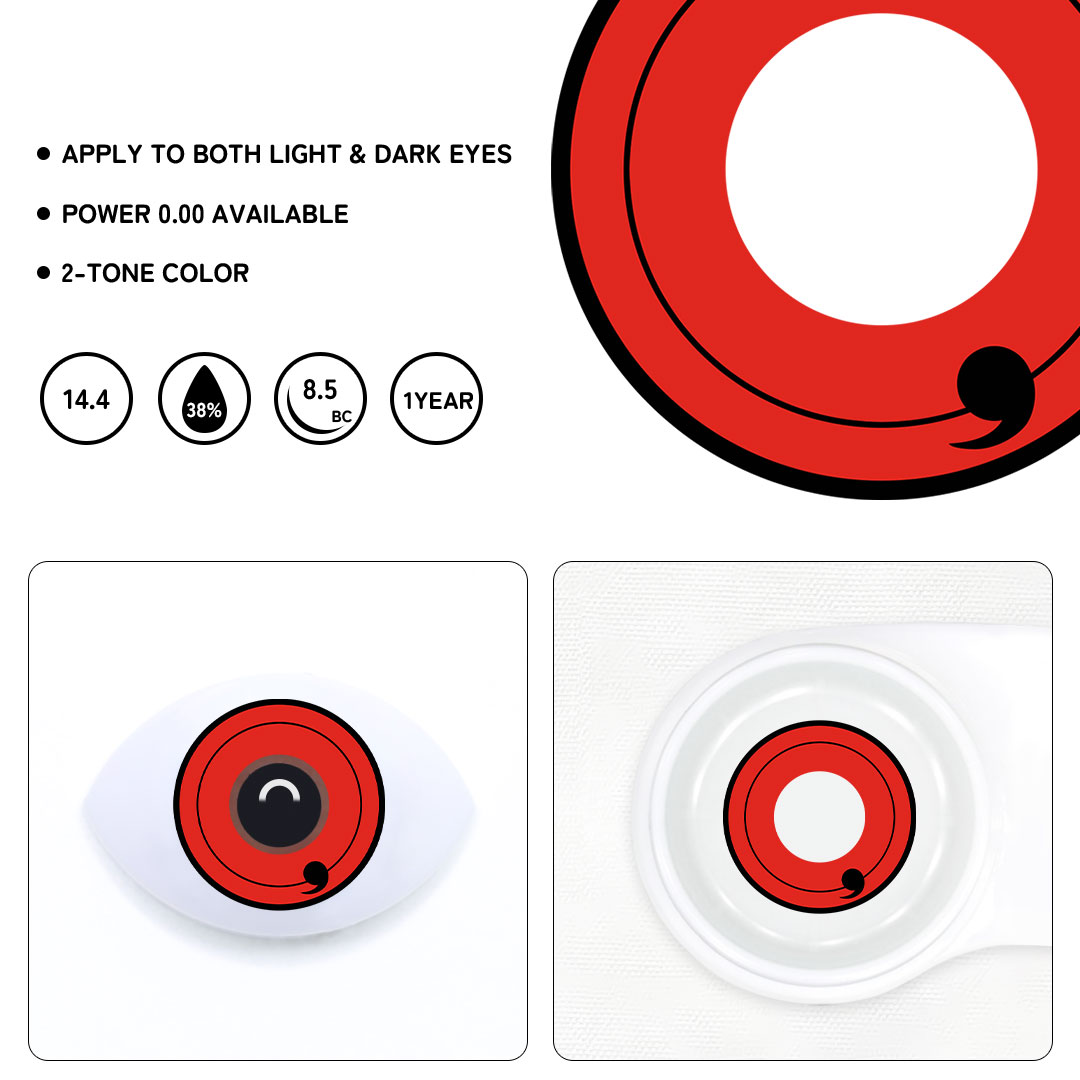 Sharingan Magatama First Stage Style Colored Contact Lenses