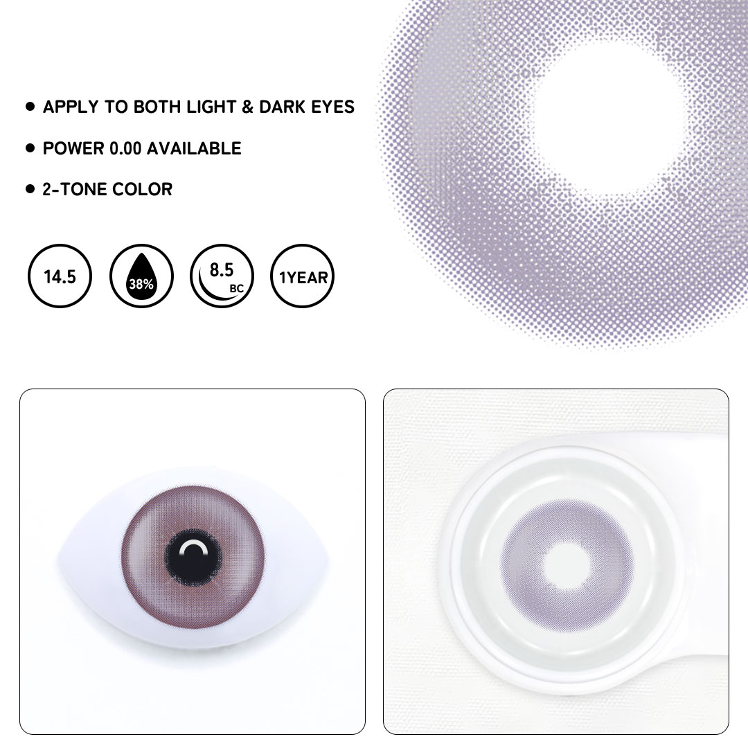 Silk Frost Purple Colored Contact Lenses