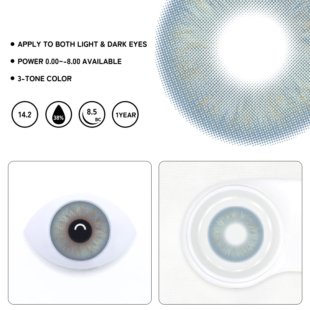 Skyglint Grey Colored Contact Lenses