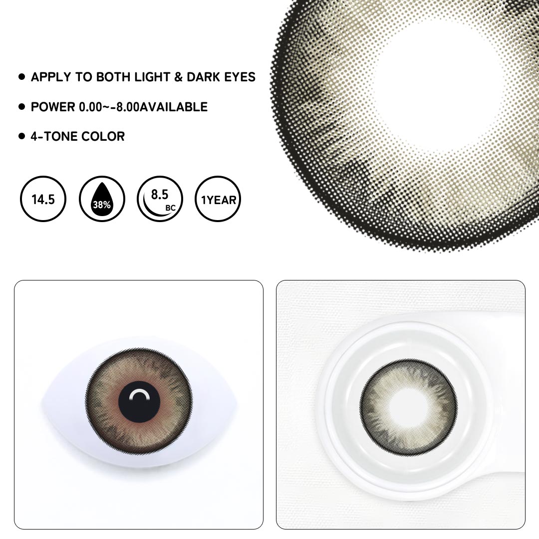 Soft Whisper Gray Colored Contact Lenses