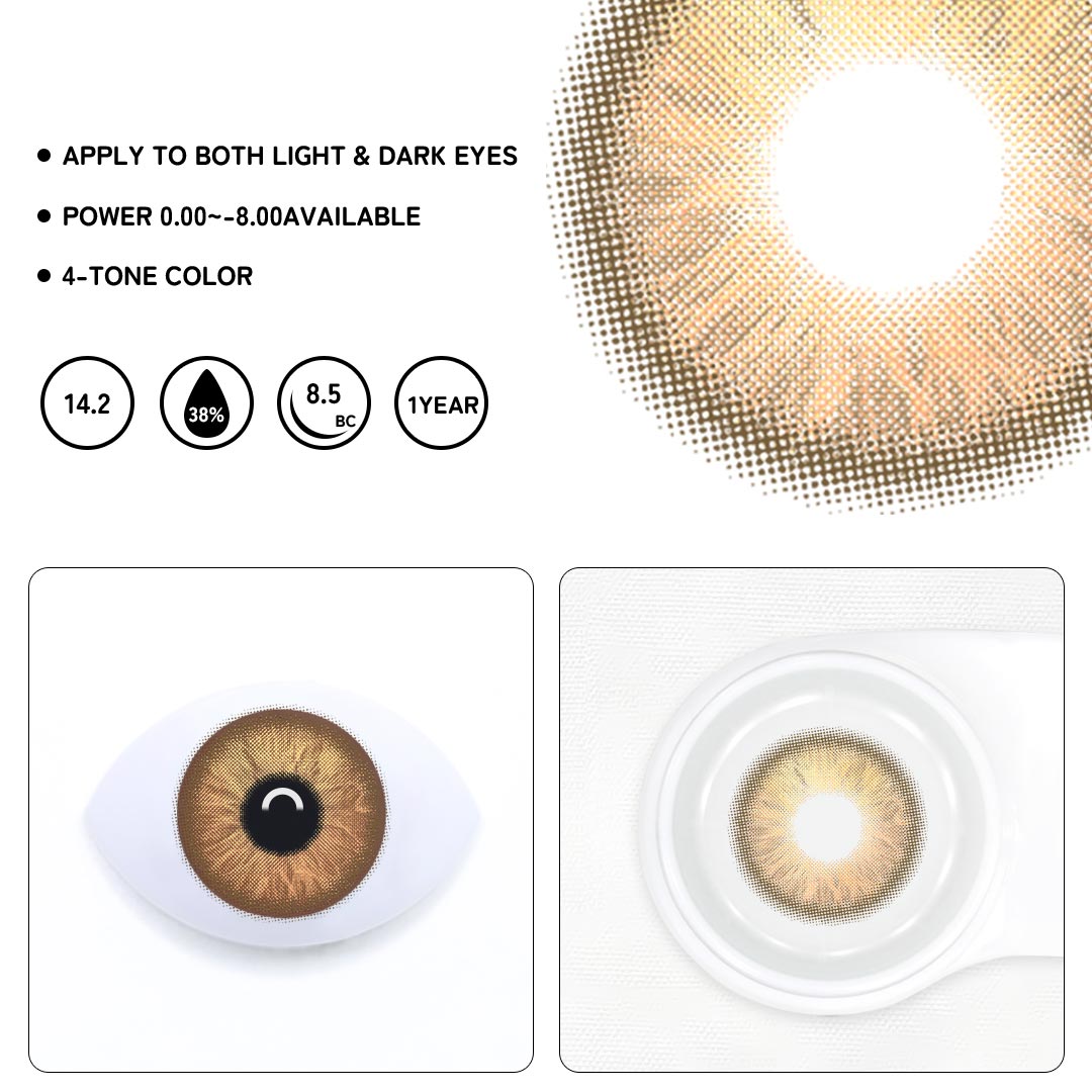 Solace Brown Prescription Colored Contact Lenses