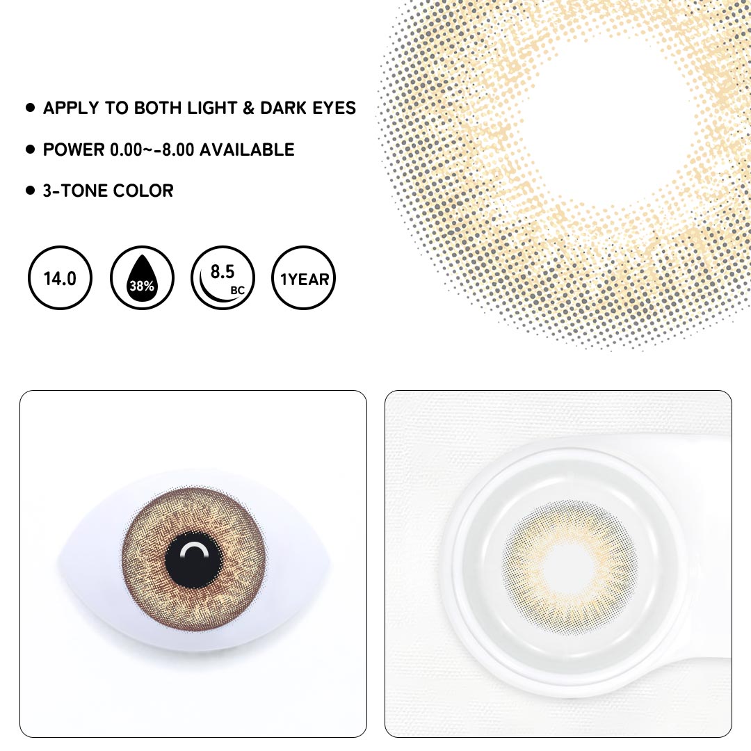 Solar Gray Prescription Colored Contact Lenses