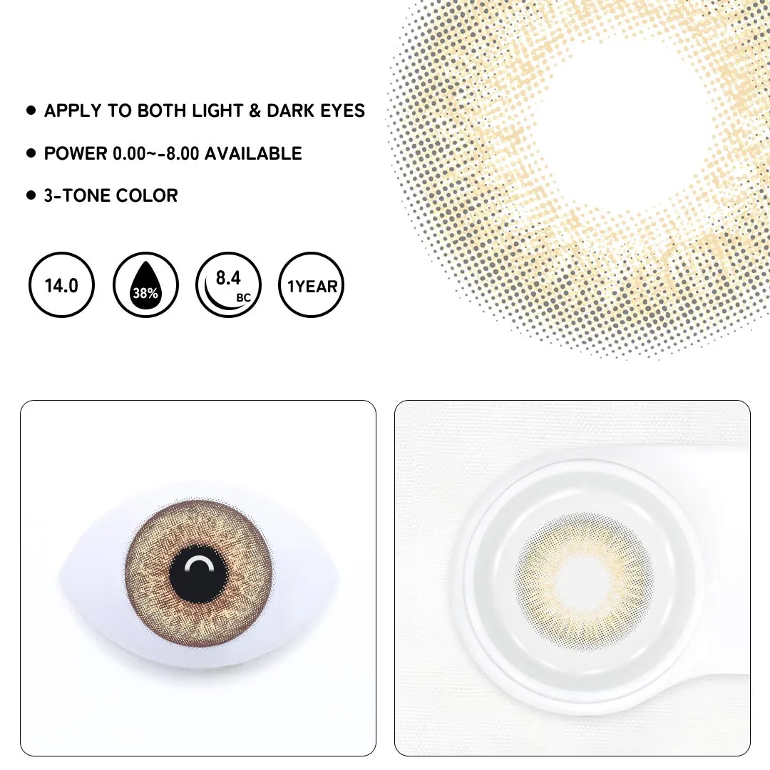 Solar Gray Prescription Colored Contact Lenses