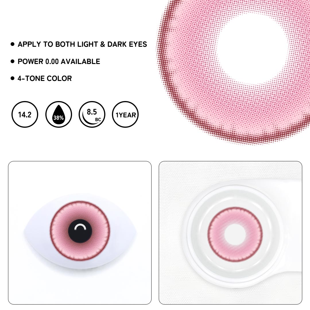 Stargleam Pink Colored Contact Lenses