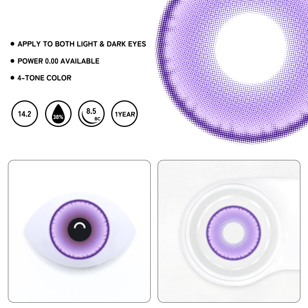 Stargleam Shiny Violet Colored Contact Lenses