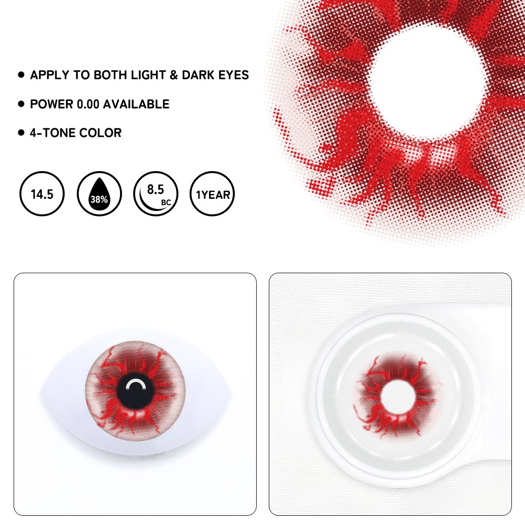 Sunflare Red Colored Contact Lenses