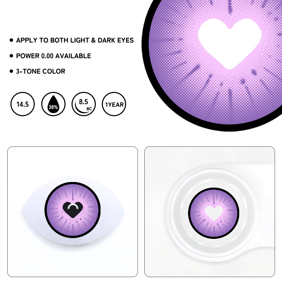 Cosplay Sweetheart Purple Colored Contact Lenses