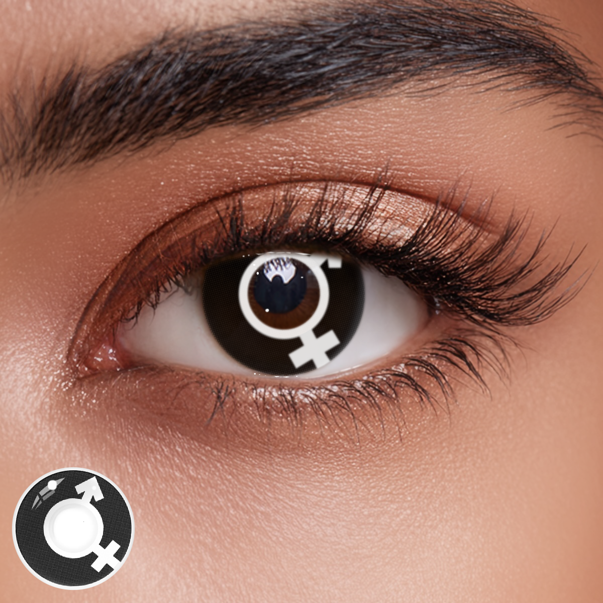 AC-DC Black-White Colored Contact Lenses