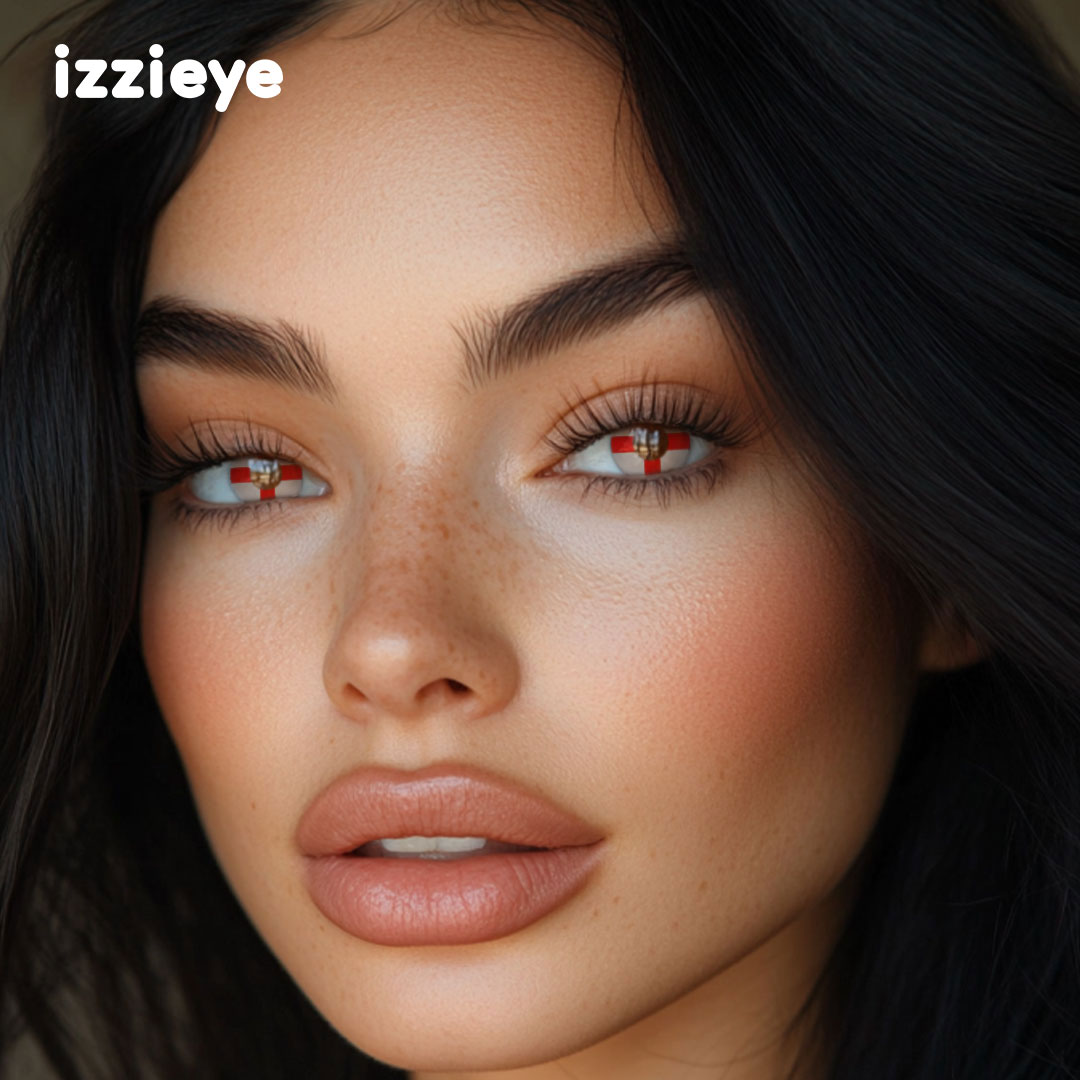 English Flag Colored Contact Lenses