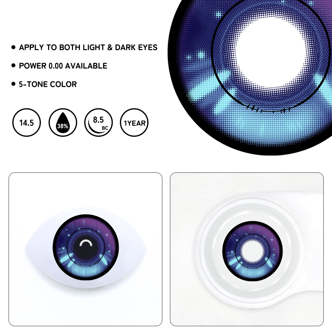 Thespian Purple Colored Contact Lenses