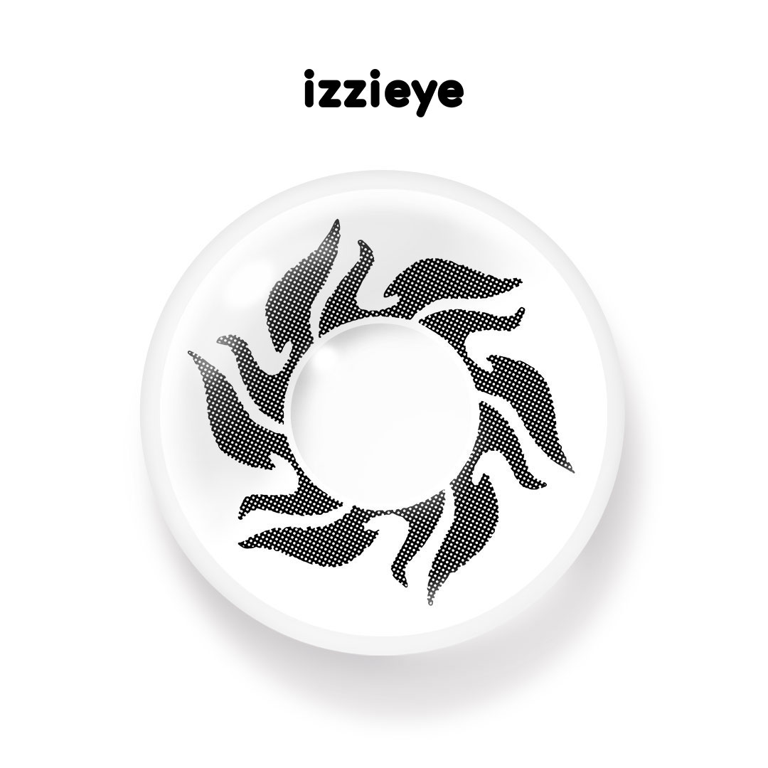 Tribal Tattoo Black-White Colored Contact Lenses