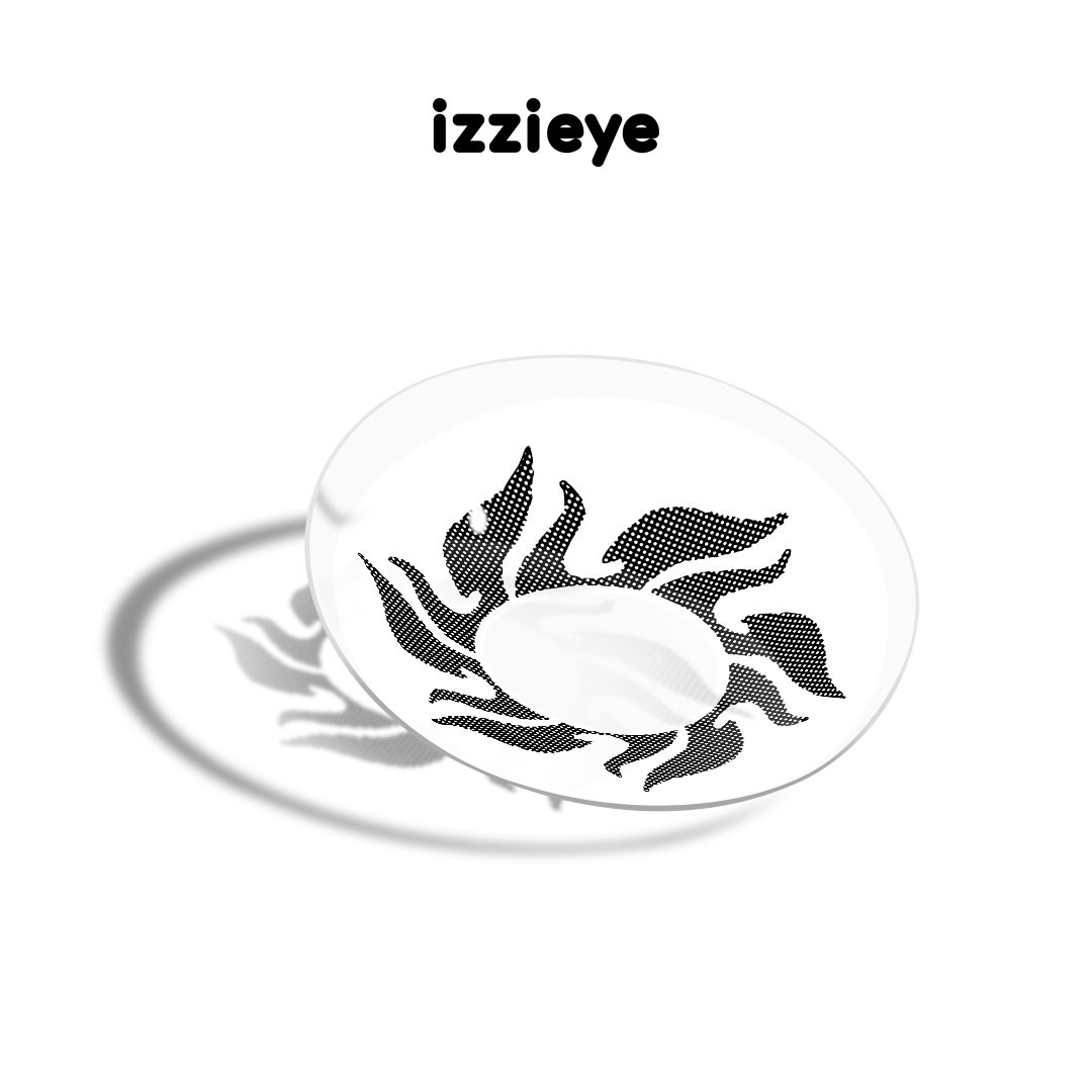 Tribal Tattoo Black-White Colored Contact Lenses