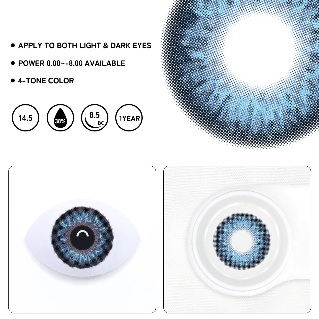 Vessia Blue Colored Contact Lenses