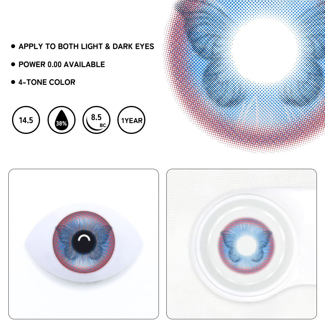 Vivace Blue-Pink Colored Contact Lense