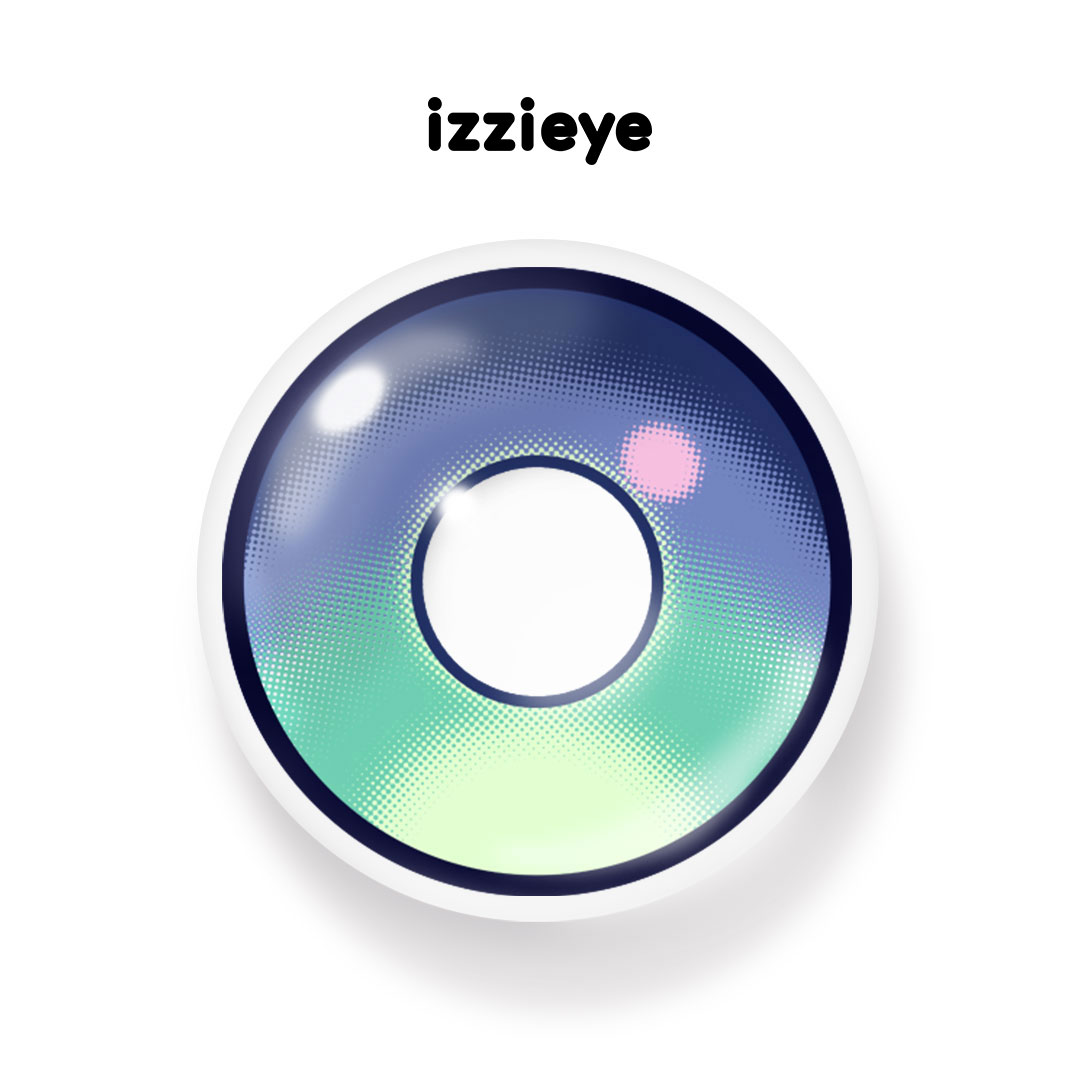 Cosplay Vivid Aura Blue-Green Colored Contact Lenses