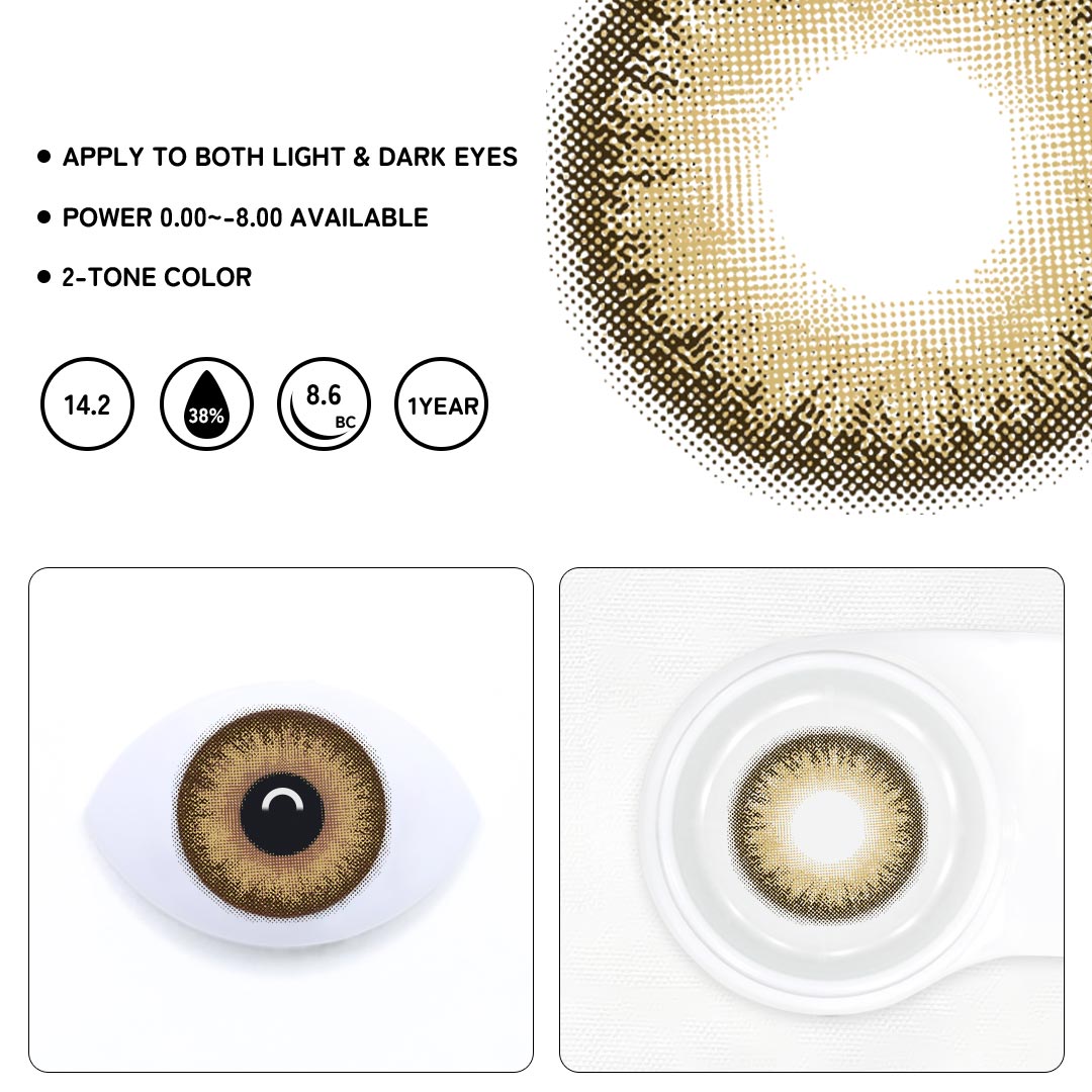 Vulpes Brown Prescription Colored Contact Lenses