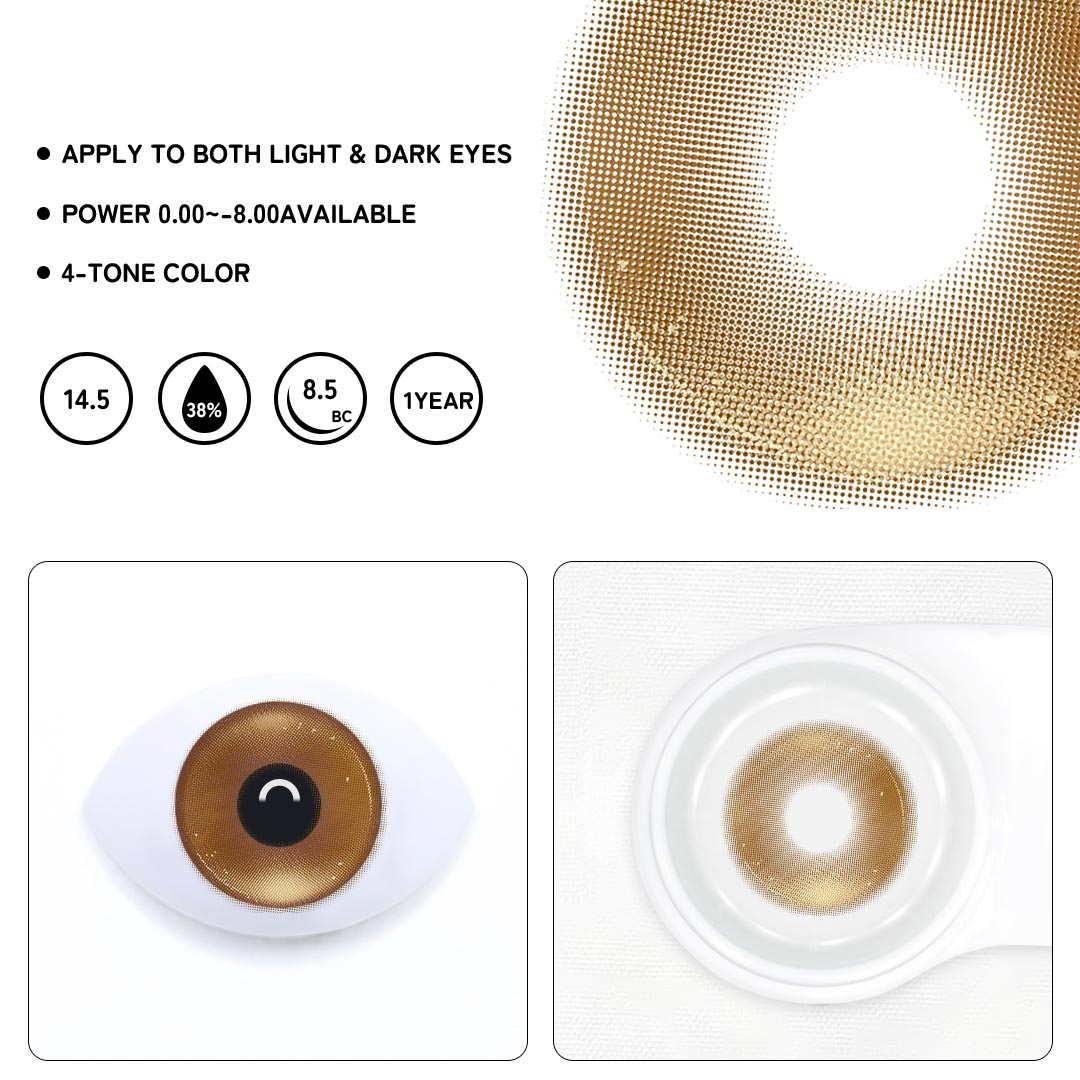 Whisper Brown Prescription Colored Contact Lenses