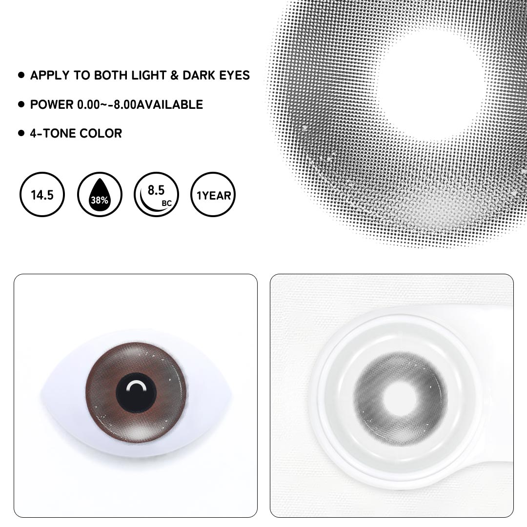 Whisper Gray Prescription Colored Contact Lenses