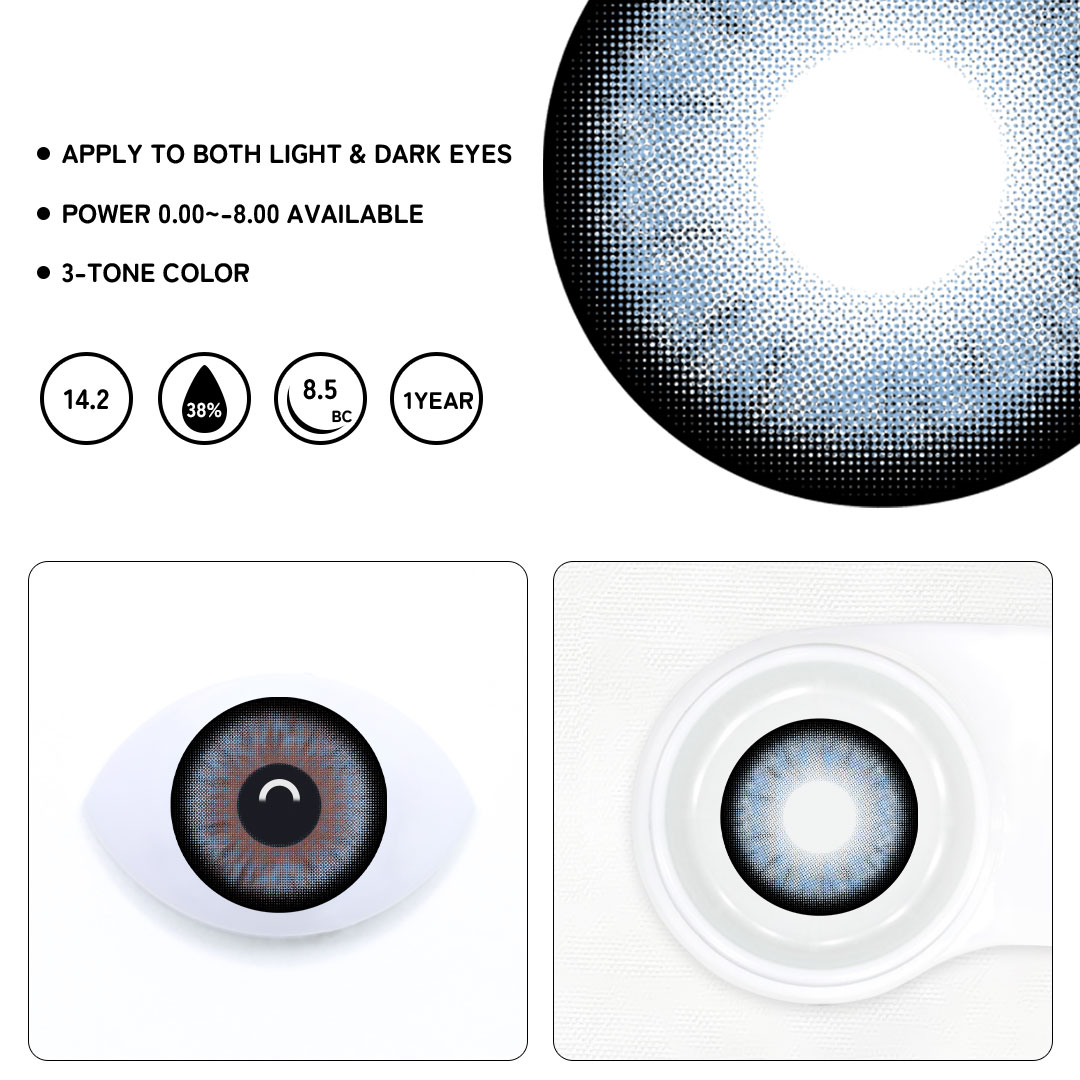 Wraith Blue Colored Contact Lenses