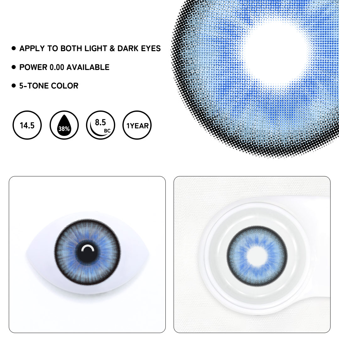 Zalen Blue Colored Contact Lenses