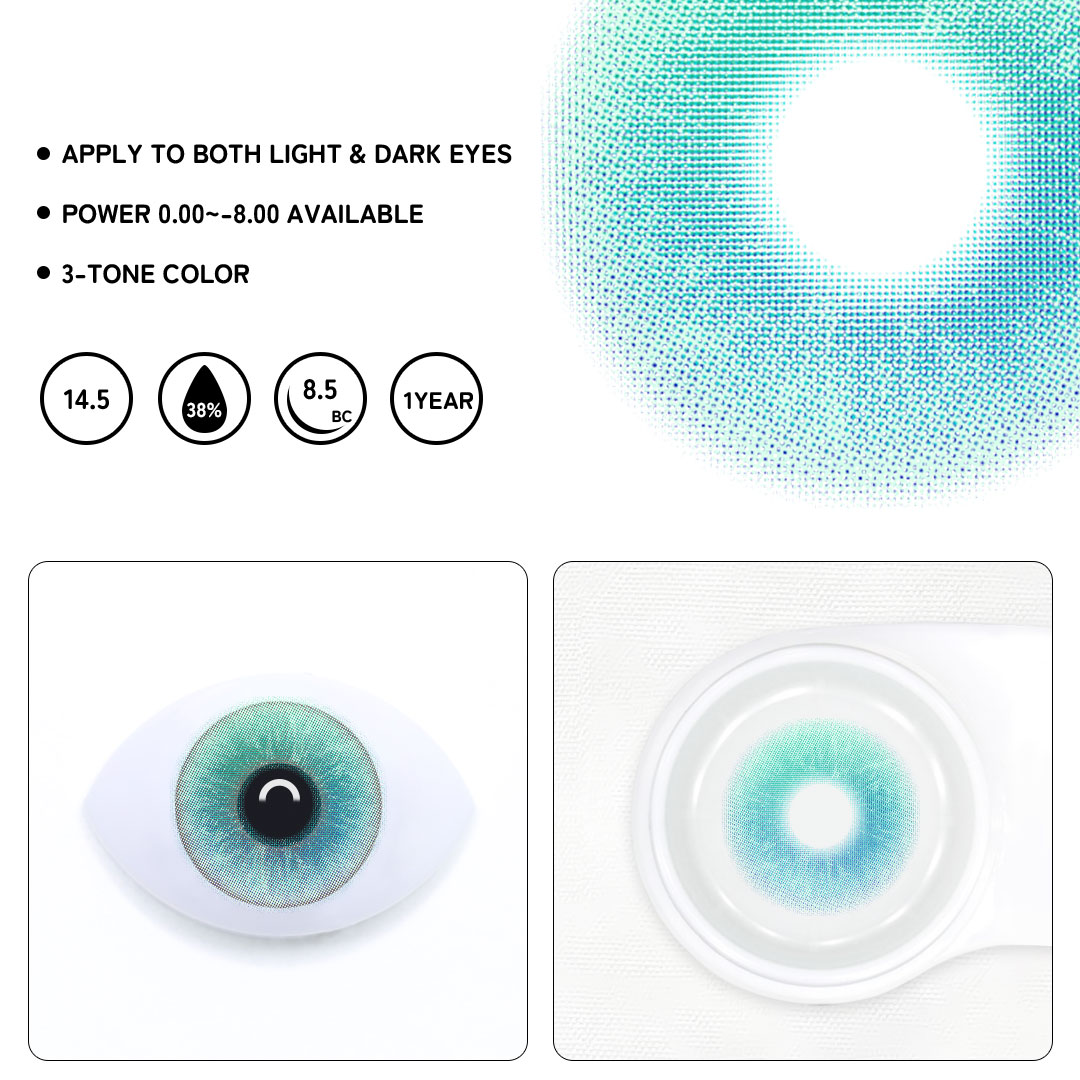 Zora Green Colored Contact Lenses
