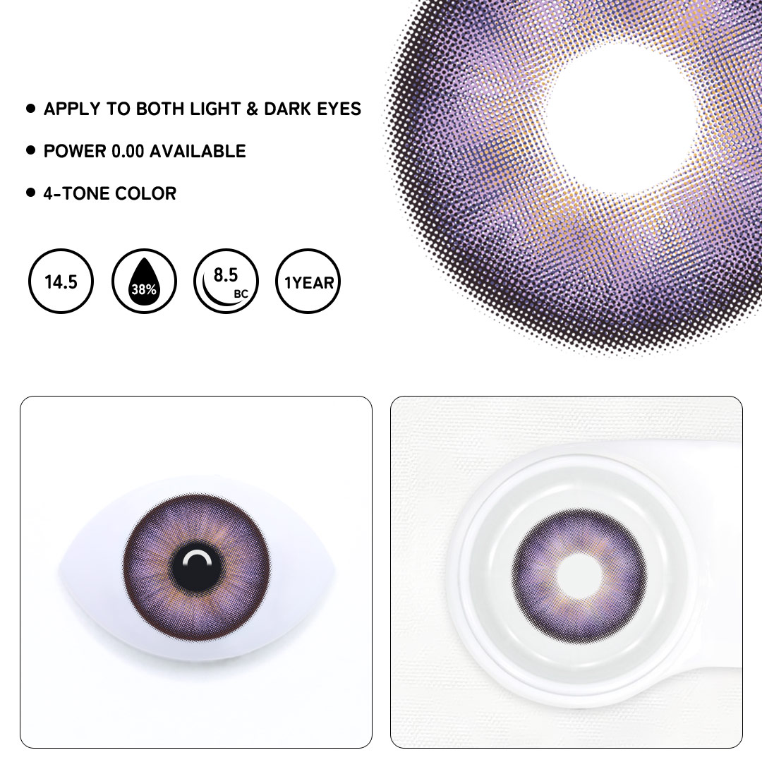 Audrey Purple Colored Contact Lenses
