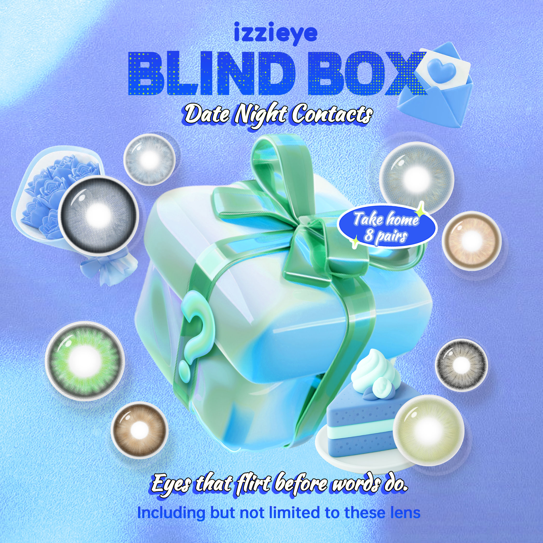 Dates Night Contacts Blind Box | 8 Pairs,1 Year