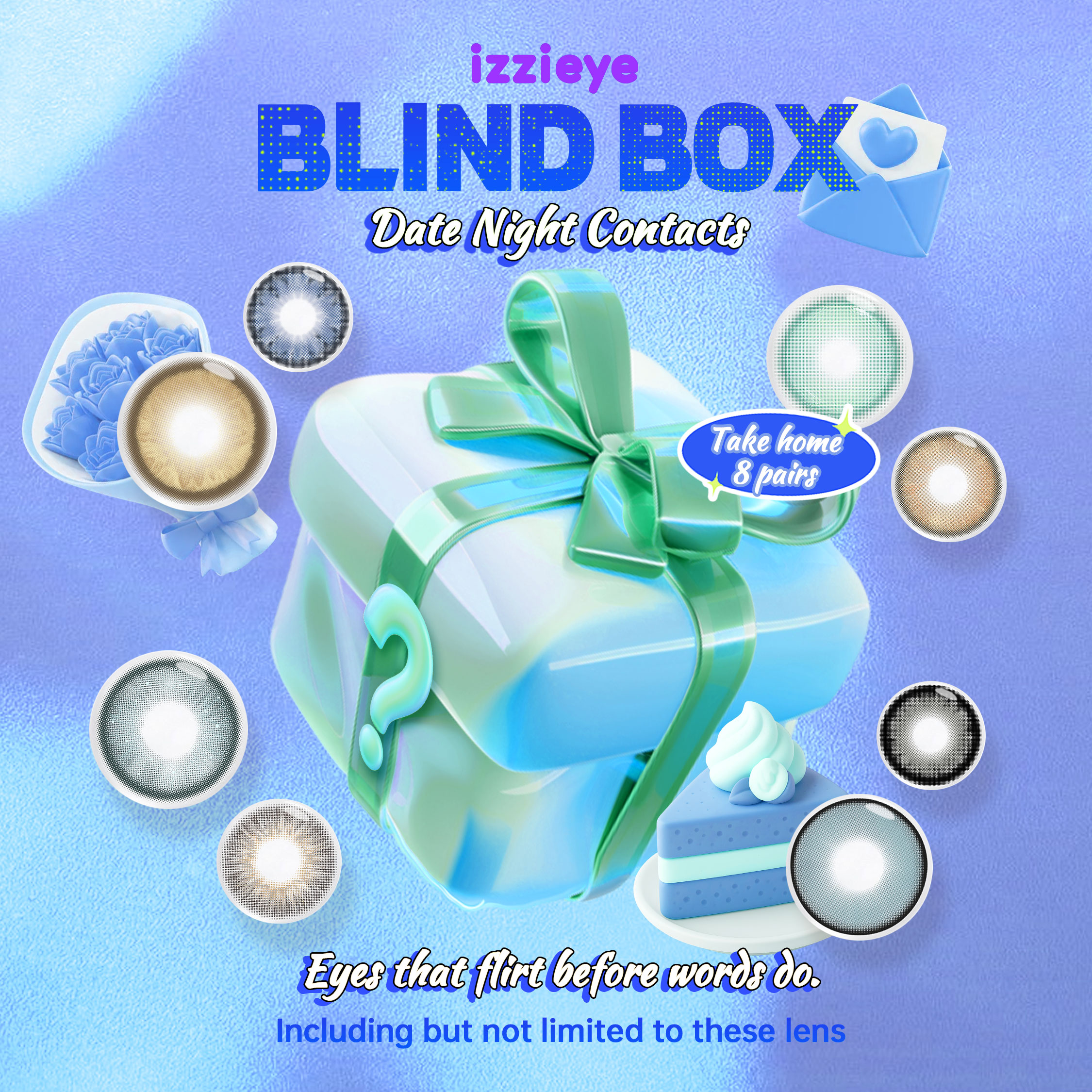 Dates Night Contacts Blind Box | 8 Pairs,1 Year