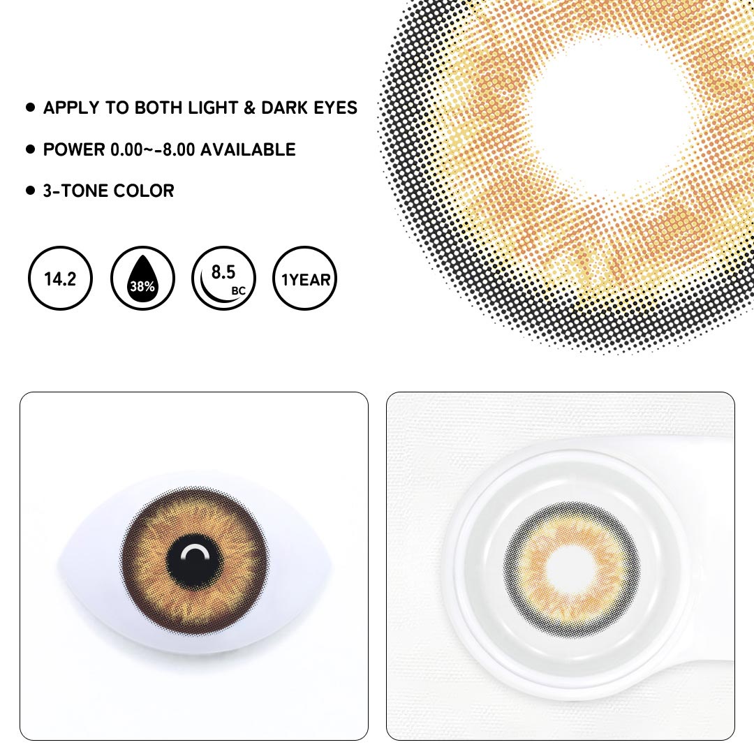 Pure Hazel Colored Contact Lenses
