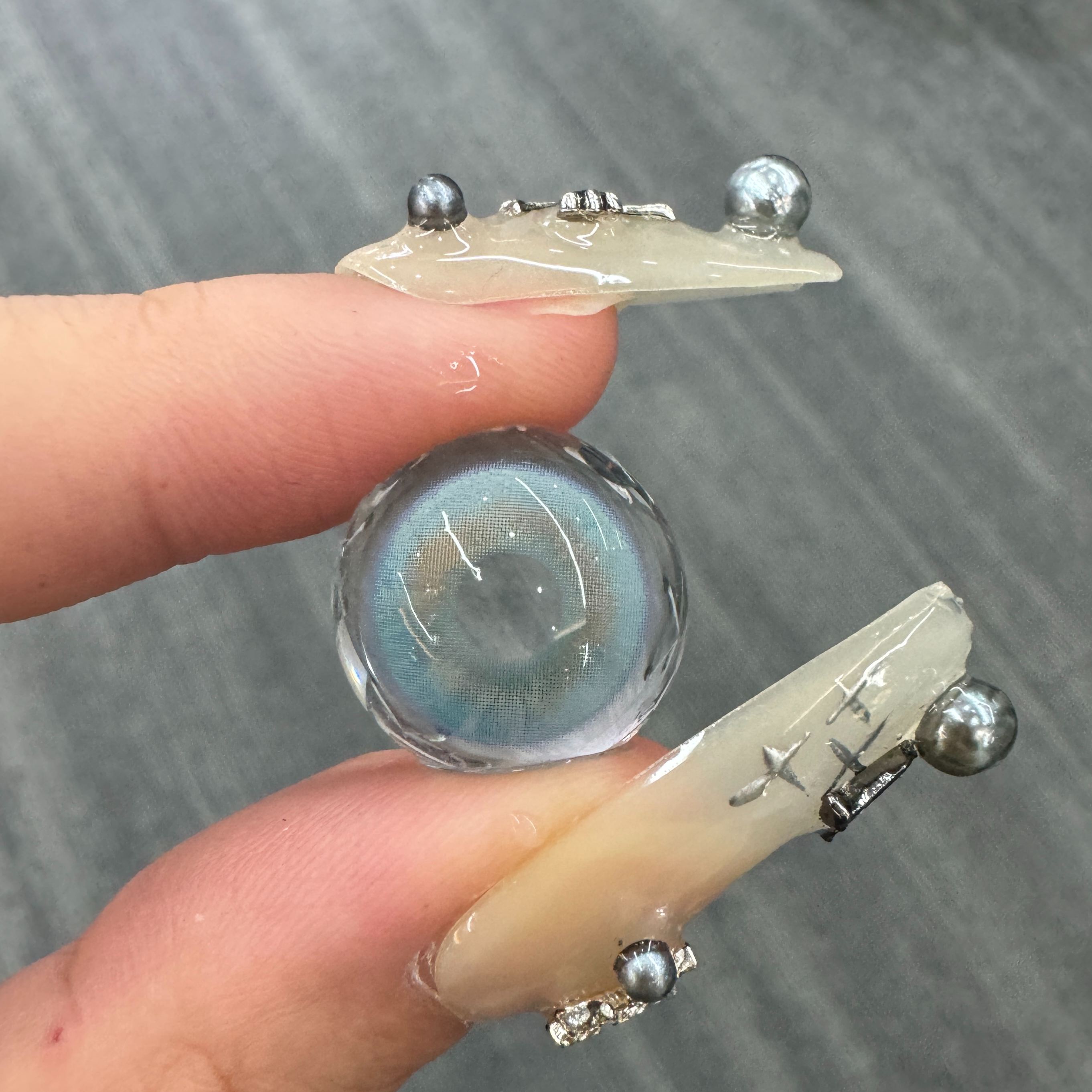 Luxe Moss Blue Colored Contact Lenses