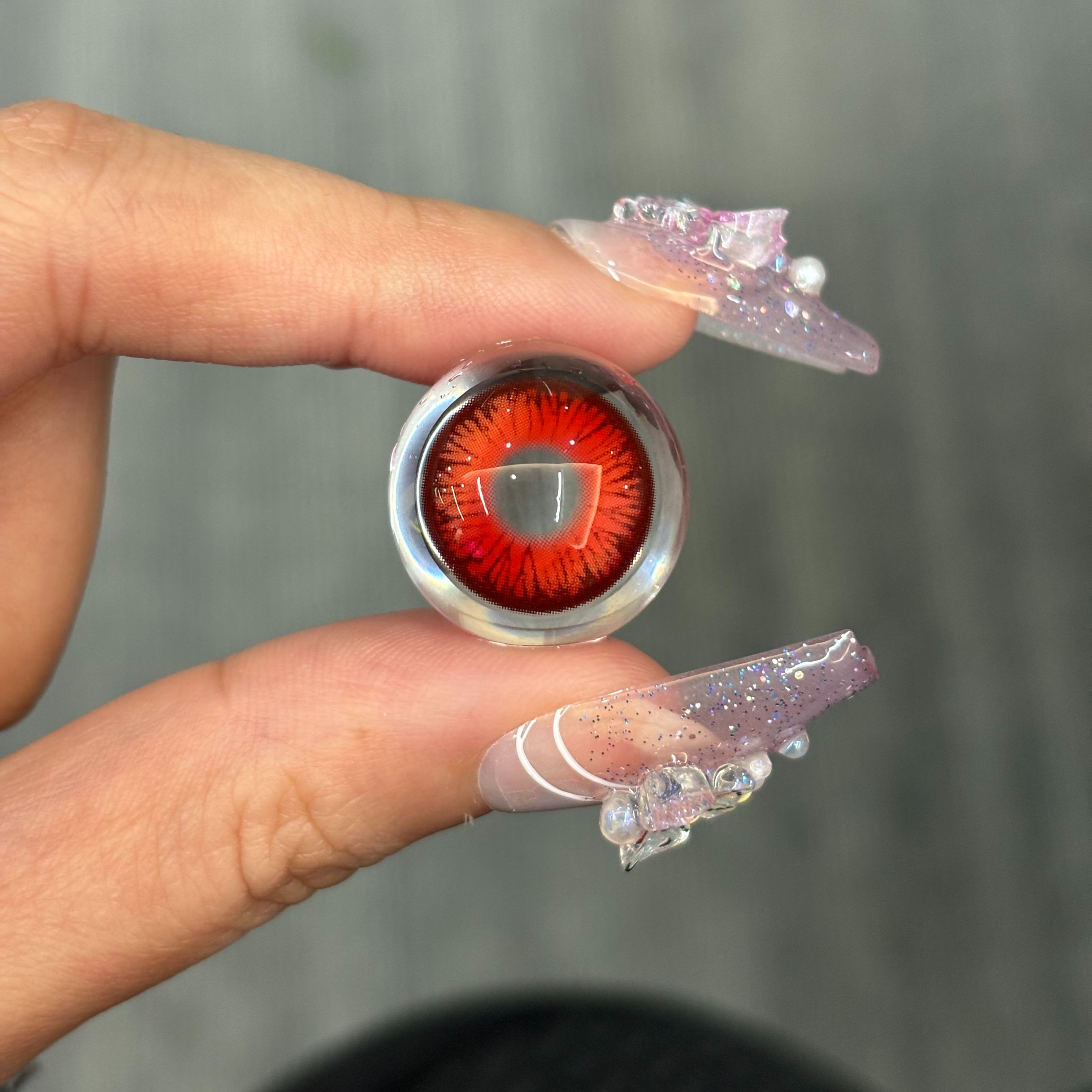 Cosplay Luminous Vibe Red Colored Contact Lenses