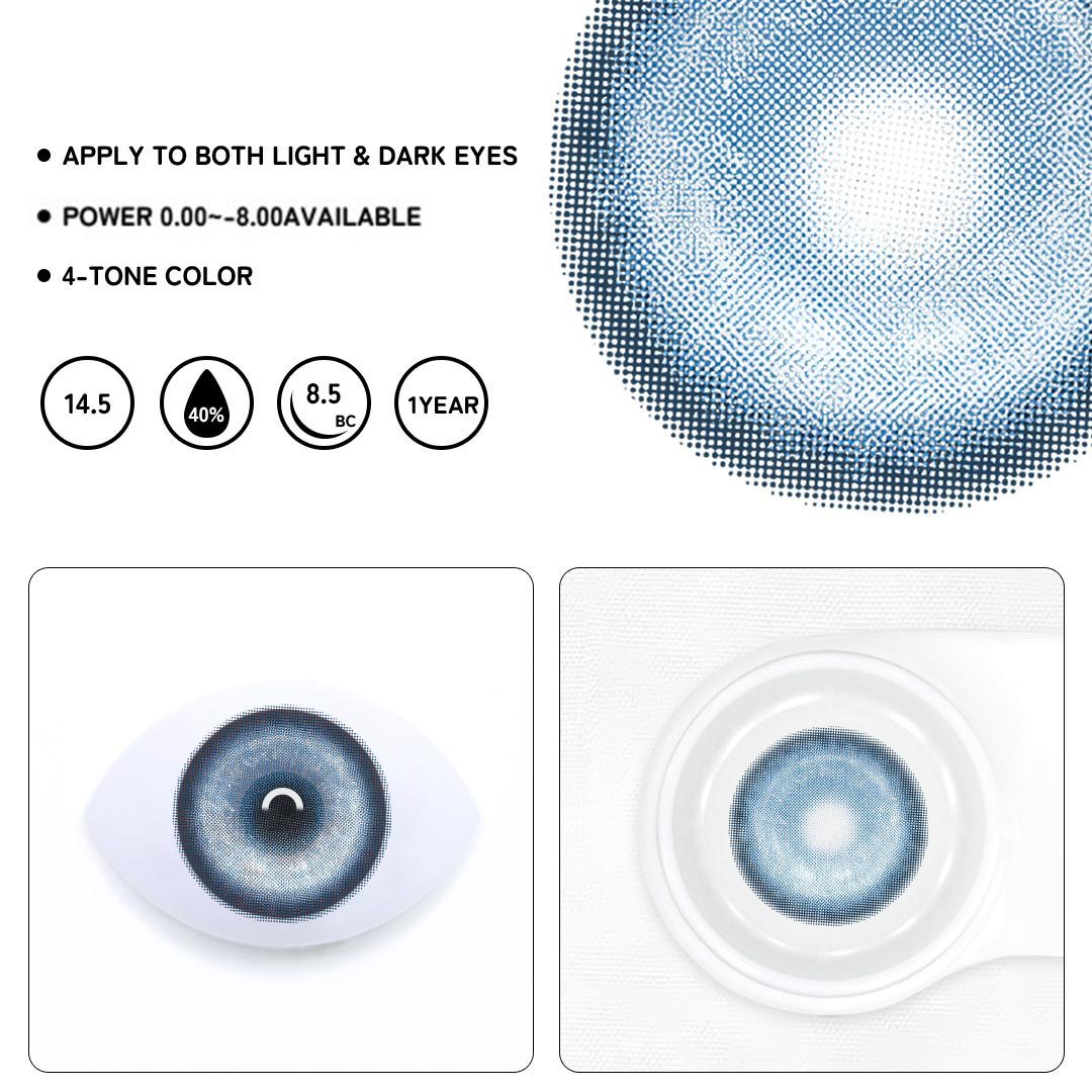 Cosplay KOI Blue Colored Contact Lenses - 1 Day