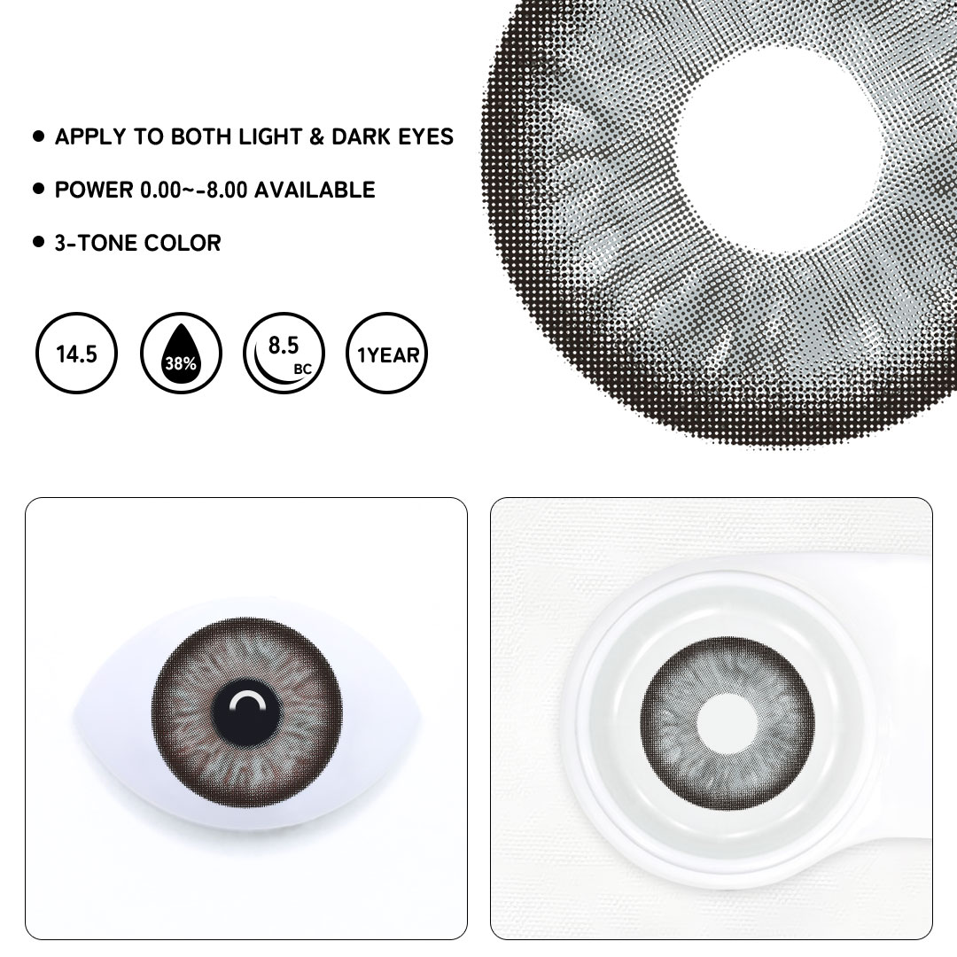 Verdana Gray Colored Contact Lenses
